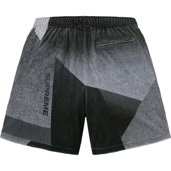 Supreme Geo Velour Short - Black (front)