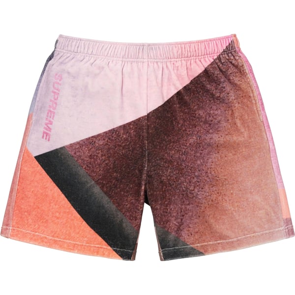 Supreme Geo Velour Short - Pink (front)