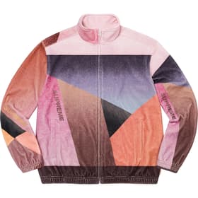 Supreme Geo Velour Track Jacket Pink