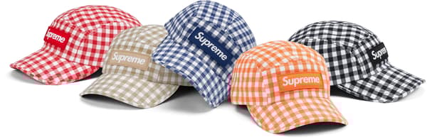 Supreme Gingham Camp Cap - Product Image