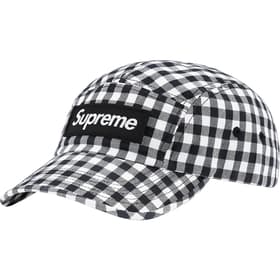 Supreme Gingham Camp Cap Black