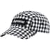 Supreme Gingham Camp Cap - Black (front)