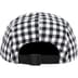 Supreme Gingham Camp Cap - Black (front)