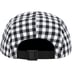 Supreme Gingham Camp Cap - Black (front)