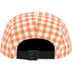 Supreme Gingham Camp Cap - Orange (front)