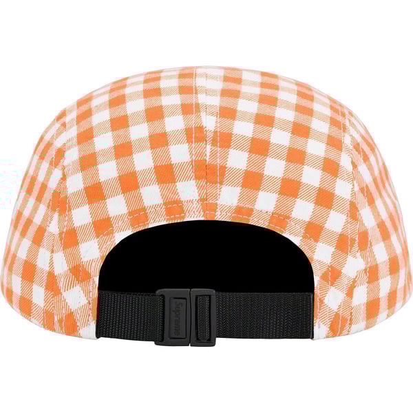 Supreme Gingham Camp Cap - Orange (front)