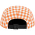 Supreme Gingham Camp Cap - Orange (front)