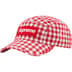 Supreme Gingham Camp Cap - Red (front)