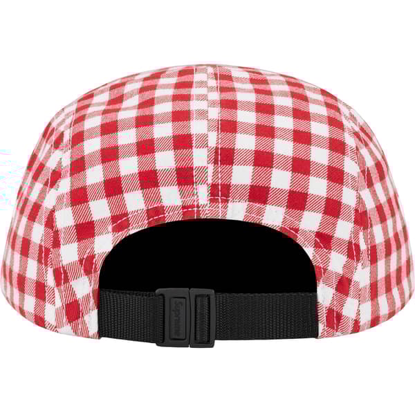 Supreme Gingham Camp Cap - Red (front)