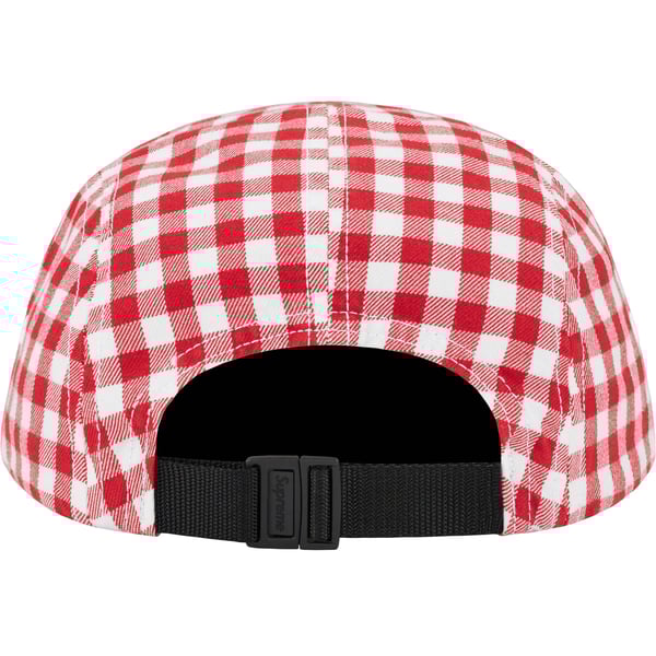 Supreme Gingham Camp Cap - Red (front)