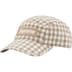 Supreme Gingham Camp Cap - Tan (front)