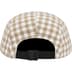 Supreme Gingham Camp Cap - Tan (front)