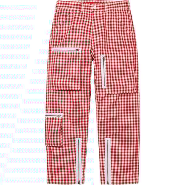 Supreme Gingham Flight Pant - Red (front)