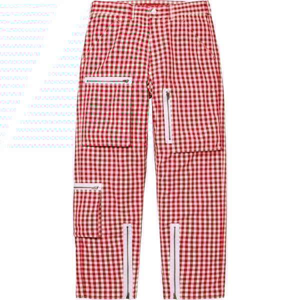 Supreme Gingham Flight Pant - Red (front)