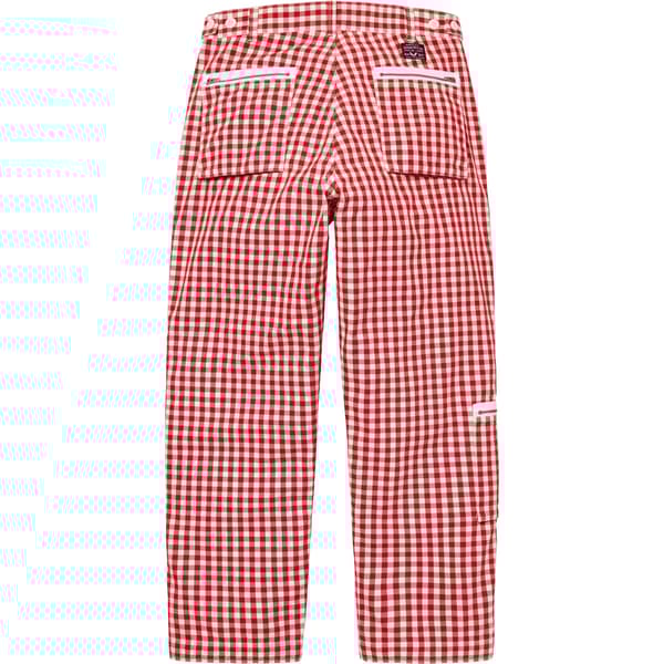 Supreme Gingham Flight Pant - Red (front)