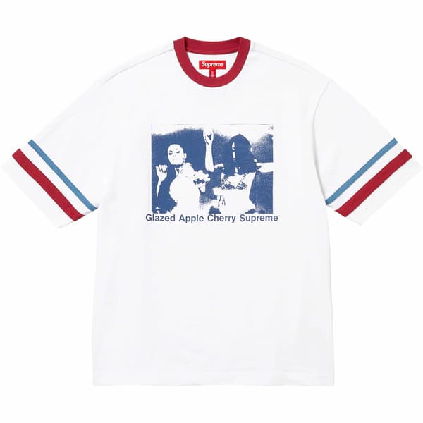 Supreme Glazed Athletic S/S Top - White (front)