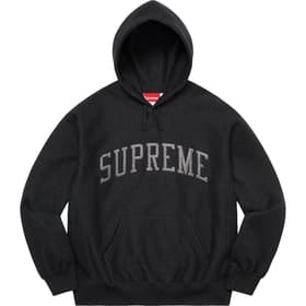 Supreme Glitter Arc Hooded Sweatshirt Black