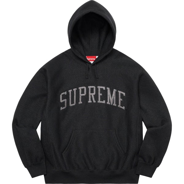 Supreme Glitter Arc Hooded Sweatshirt - Black (front)