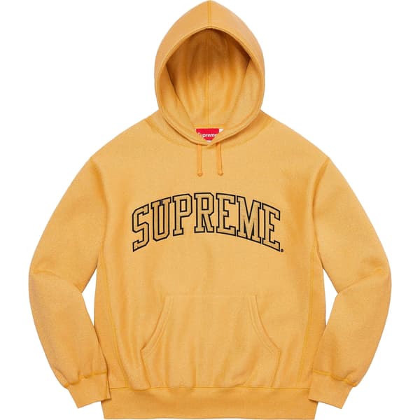 Supreme Glitter Arc Hooded Sweatshirt - Gold (front)