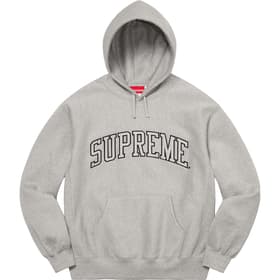 Supreme Glitter Arc Hooded Sweatshirt Heather Grey