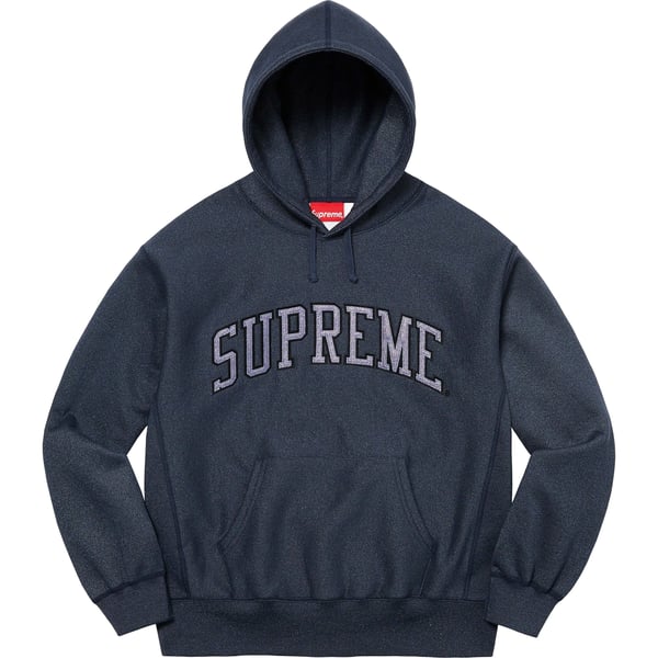 Supreme Glitter Arc Hooded Sweatshirt - Navy (front)
