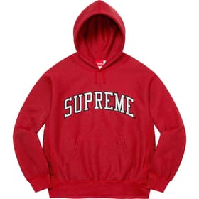 Supreme Glitter Arc Hooded Sweatshirt Red