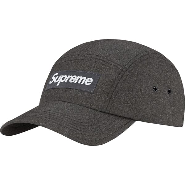 Supreme Glitter Cordura Camp Cap - Black (front)