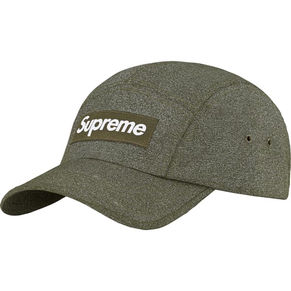 Supreme Glitter Cordura Camp Cap - Olive (front)