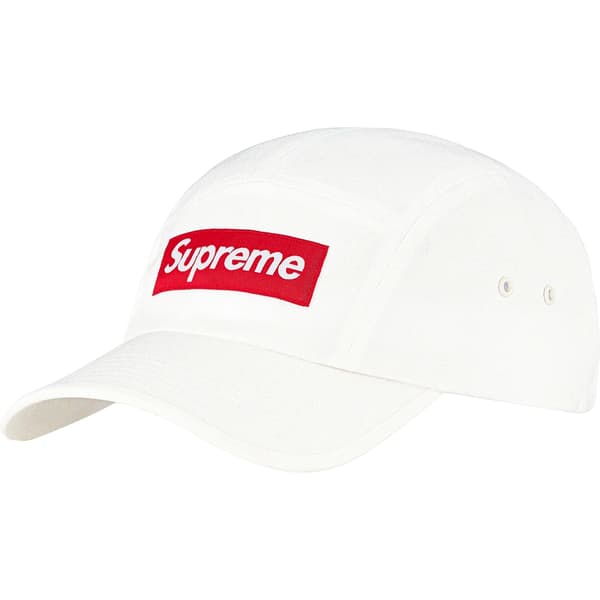 Supreme Glitter Cordura Camp Cap - White (front)