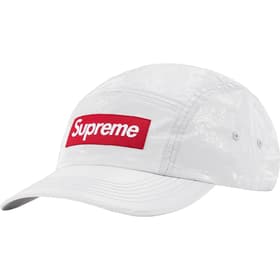 Supreme Gloss Ripstop Camp Cap Light Grey