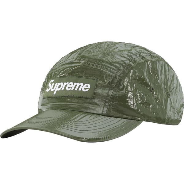 Supreme Gloss Ripstop Camp Cap - Olive (front)