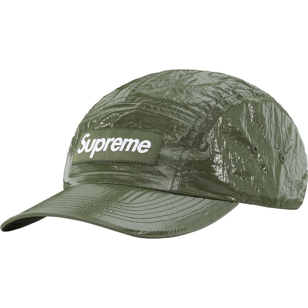 Supreme Gloss Ripstop Camp Cap - Olive (front)
