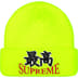 Supreme God Beanie - Fluorescent Yellow (front)