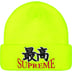 Supreme God Beanie - Fluorescent Yellow (front)