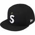 Supreme Gold Cross S Logo New Era - Black (front)