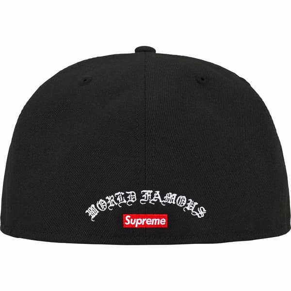 Supreme Gold Cross S Logo New Era - Black (front)