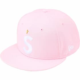 Supreme Gold Cross S Logo New Era Pink