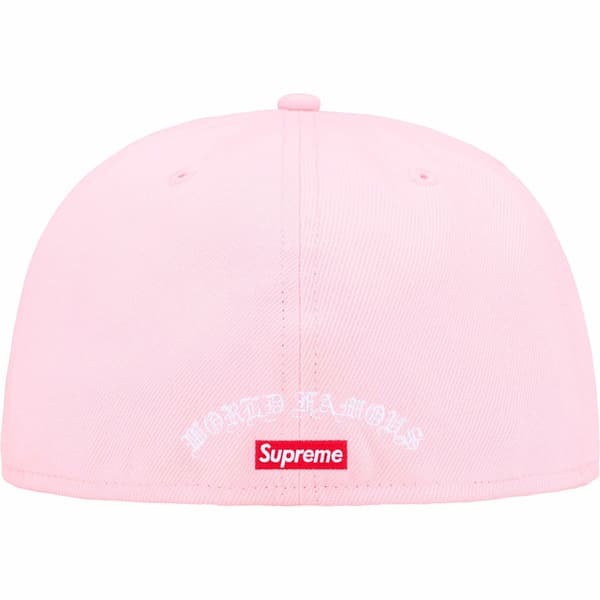 Supreme Gold Cross S Logo New Era - Pink (front)