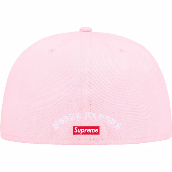 Supreme Gold Cross S Logo New Era - Pink (front)