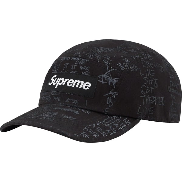 Supreme Gonz Poems Camp Cap - Black (front)