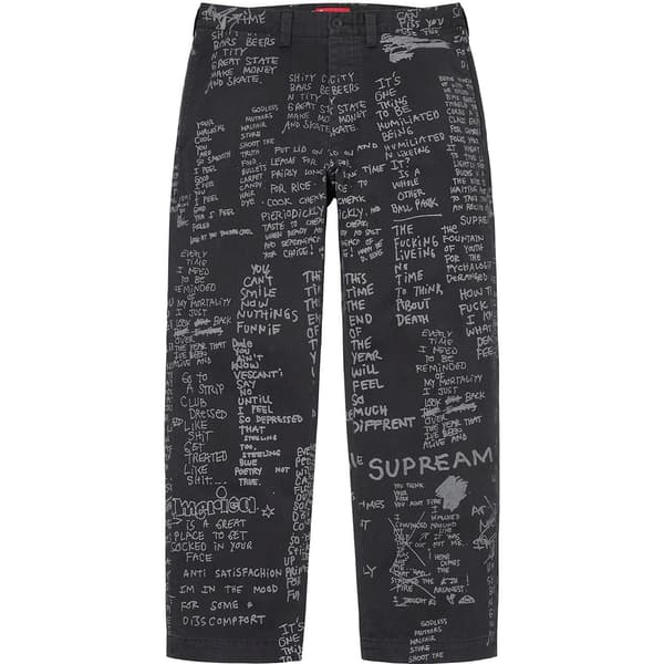 Supreme Gonz Poems Chino Pant - Black (front)