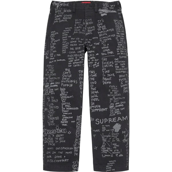 Supreme Gonz Poems Chino Pant - Black (front)