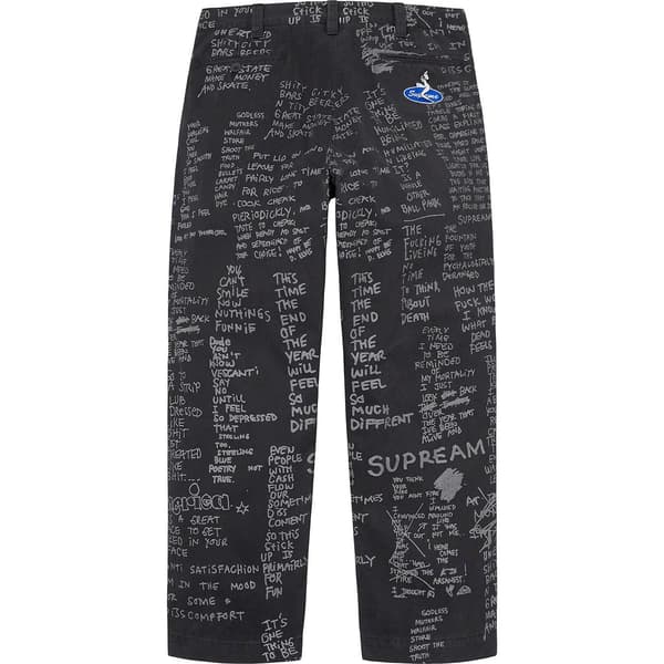 Supreme Gonz Poems Chino Pant - Black (front)