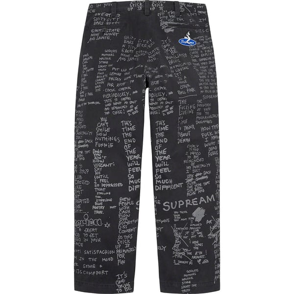 Supreme Gonz Poems Chino Pant - Black (front)