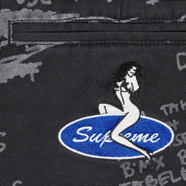 Supreme Gonz Poems Chino Pant - Black (front)