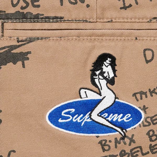 Supreme Gonz Poems Chino Pant - Khaki (front)