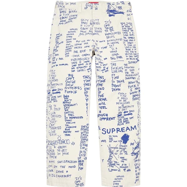 Supreme Gonz Poems Chino Pant - Stone (front)
