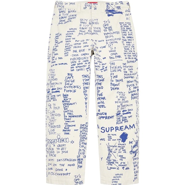 Supreme Gonz Poems Chino Pant - Stone (front)