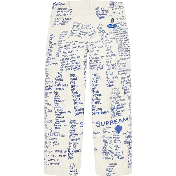 Supreme Gonz Poems Chino Pant - Stone (front)