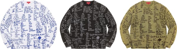 Supreme Gonz Poems Sweater - Product Image